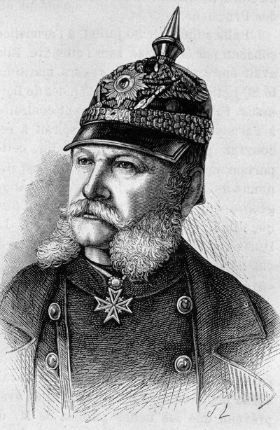 ウィリアム1世（1797〜1888）の肖像。H.Martinの「Histoire de France」に掲載されている19世紀末のエングレーヴィング。 作： Unknown artist