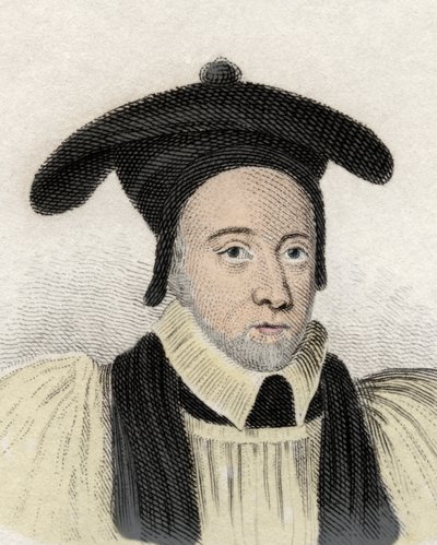 ウィリアム・ジュソン（1582-1663）の肖像（イングランドの聖職者、カントルベリーの古老）。19世紀のエングレーヴィング。 作： Unknown artist