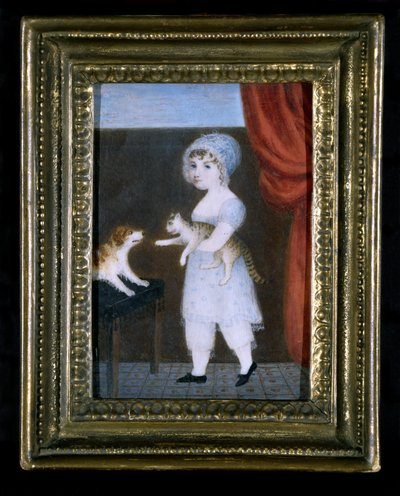 少女の肖像、1820年頃（象牙の水彩画） 作： Unknown artist
