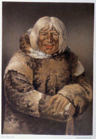 エスキモーの肖像 - Paul Kane著「Wandering of an artist among the indians of North America」（Longmans & Roberts, London）所収 作： Unknown artist