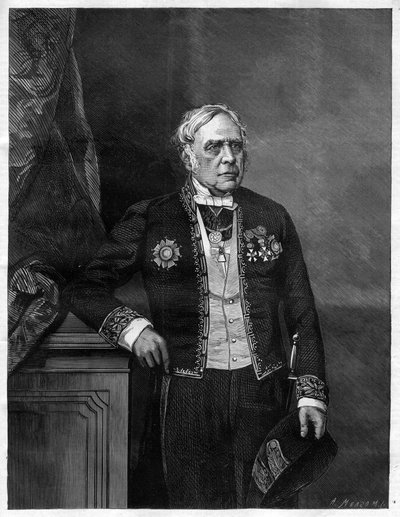 イギリスの作曲家ダニエル・フランソワ・エスプリ・オーベル（Daniel-Francois-Esprit）（1782-1871）の肖像。 作： Unknown artist