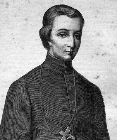 オセアニアの最初の殉教者、マリスト、福者ピエール＝ルイ＝マリー・シャネル（1803 - 1841年）」の肖像 - 「Les Contemporains」に掲載、19世紀後半。 作： Unknown artist