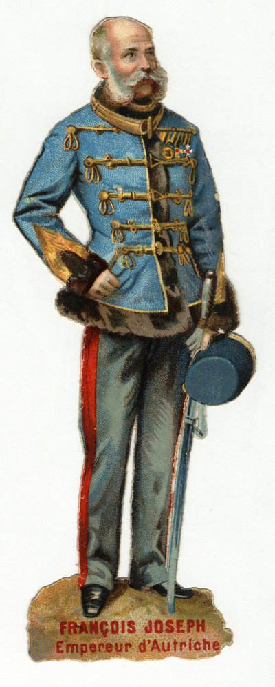 オーストリア皇帝フランソワ・ヨーゼフ1世の肖像（1830～1916年） クロモリトグラフ 19世紀後半個人蔵 作： Unknown artist