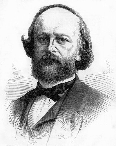 フランスの文学者、エドゥアール・フルニエ（1819-1880）の肖像。 作： Unknown artist
