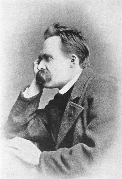 ドイツの哲学者、フリードリヒ・ニーチェ（1844〜1900）の肖像。 作： Unknown artist