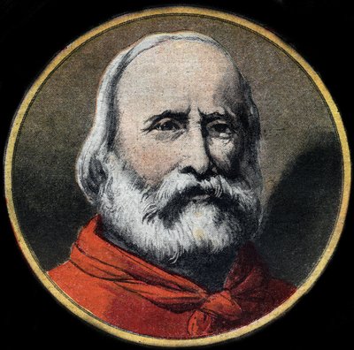 イタリアの軍人・政治家であるジュゼッペ・ガリバルディ（1807-1882）の肖像。個人蔵。 作： Unknown artist