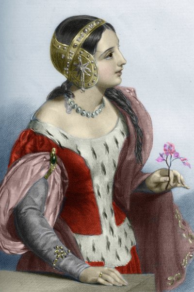 フランスのイザベル女王（フランスのイザベル）（1295-1358）、エドワード1世の王妃の肖像）。 19 世紀 (彫刻) 作： Unknown artist