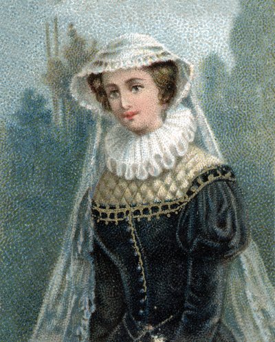 スコットランドの女王マリー・スチュアート（1542-1587）の肖像。 作： Unknown artist