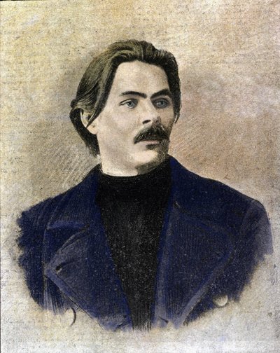 ロシアの作家マキシム・ゴーリキ（ゴーリキイ）（1868 - 1936）の肖像。 作： Unknown artist