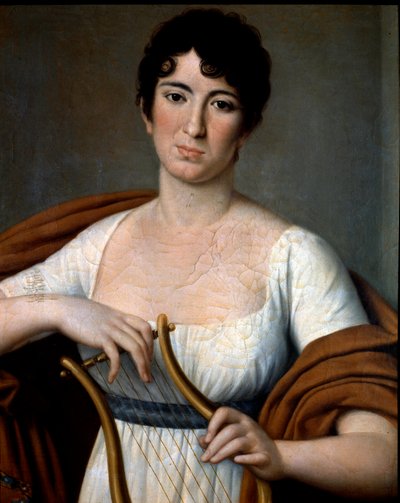 スペイン人歌手イザベル・コルブラン（1785-1845）の肖像 19世紀の無名の絵画。ボローニャ、Civico Museo Biblioteca Musicale 作： Unknown artist