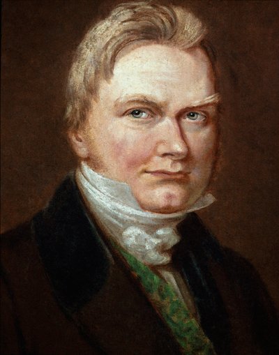 スウェーデンの化学者Jons Jacob Berzelius（1779-1848）の肖像 無名の絵画。19世紀スウェーデン王立科学アカデミー図書館、ストックホルム 作： Unknown artist