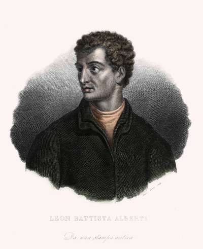 哲学者であり、イタリアの人文主義建築家であるレオン・バティスタ・アルベルティ（1406-1472）の肖像。 作： Unknown artist
