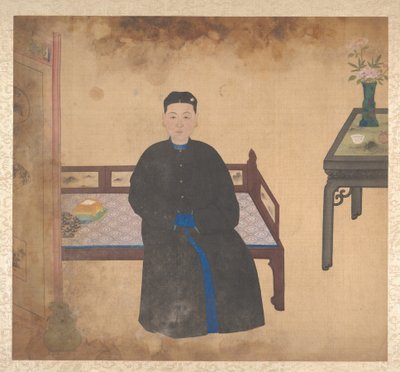 家族の肖像、19世紀半ば（19葉のアルバム、絹本、墨、彩色） 作： Unknown Artist