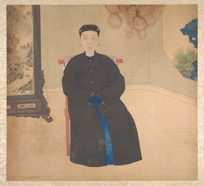 家族の肖像、19世紀半ば（19葉のアルバム、絹本、墨、彩色） 作： Unknown Artist