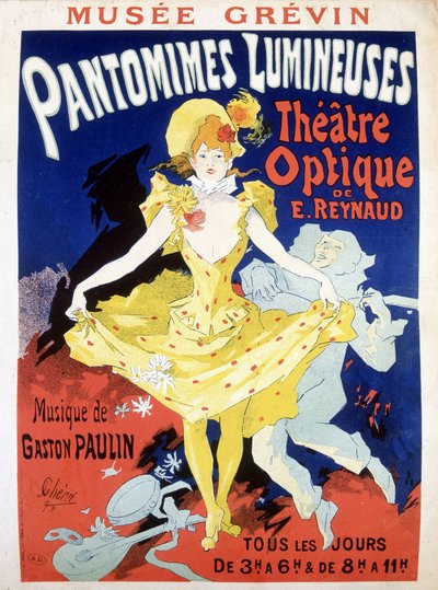 日替わりスペクタクル「Pantomimes Lumineuses」のポスター レイノーの光学劇場 作： Unknown artist