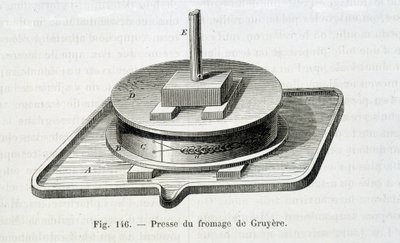 Presse à gruyère - in "The wonders of the industry" by Louis Figuier 作： Unknown artist
