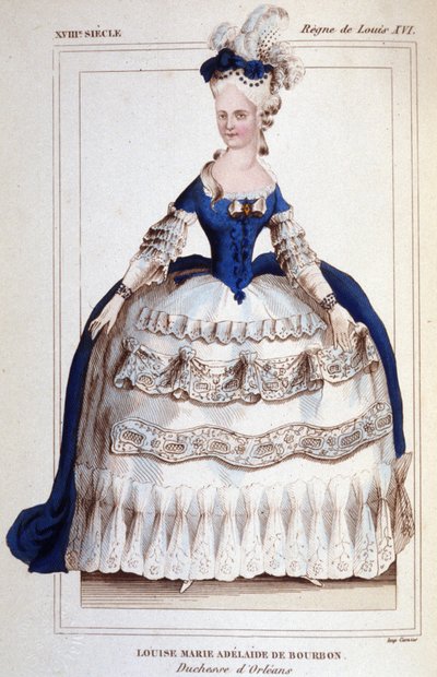 オルレアン王女マリー・ルイーズ・アデレード（1698～1743年）。 作： Unknown artist