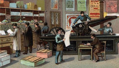19世紀のフランスの印刷事情。19世紀末のクロモリトグラフ 作： Unknown artist