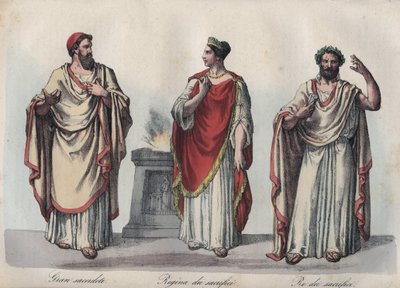 古代ローマの宗教 - ローマの司祭 - Regina sacrorum - Rex Sacrorum (rex sacrificulus) - 「Usi e Costumi di Tutti i Popoli dell