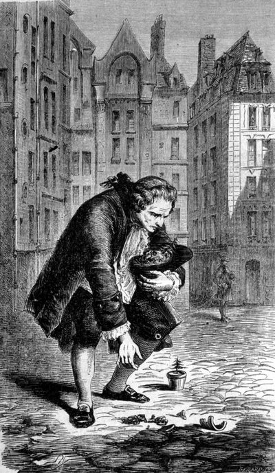 ベルナール・ド・ジュシューが1734年にレバノンの杉をフランスに持ち込んだ様子を描いたもの。エングレーヴィング 作： Unknown artist