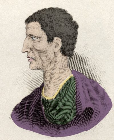 ローマの政治家Lucius Cornelius Sulla（SillaまたはSylla）（紀元前138-68年）を表現したもの。19世紀のエングレーヴィング。 作： Unknown artist