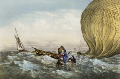 デュルーフ夫妻が搭載したハプスボールの救出。9月1日、イギリスの海岸で難破した 作： Unknown artist