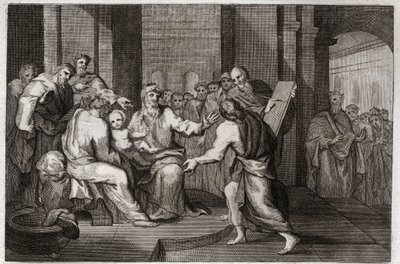 ロイアモント聖書、新約聖書。イエス・キリストの割礼。1811年のイラスト。 作： Unknown artist