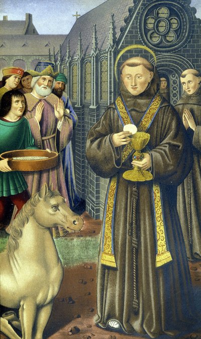 パドヴァの聖アンソニー（san antonio di padova） - ブルターニュのアンの時祷書による 作： Unknown artist