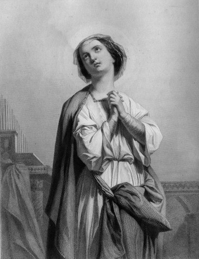 聖セシルの処女と殉教、ローマのデカブツ（232）-『聖なる女たち』に寄せて1852." 作： Unknown artist
