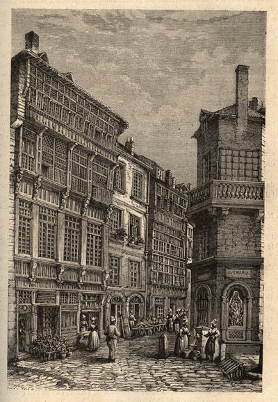 サン・マロ（Saint-Malo）デュゲイ・トルアン（Rene Dugay-Trouin）の家 - 「PATRIE」の刻印 - DESCRIPTION PECTUREQUIREQUE DE LA FRANCE EN 6 VOLUES BY LUCIEN HUARD - 19世紀末 作： Unknown artist