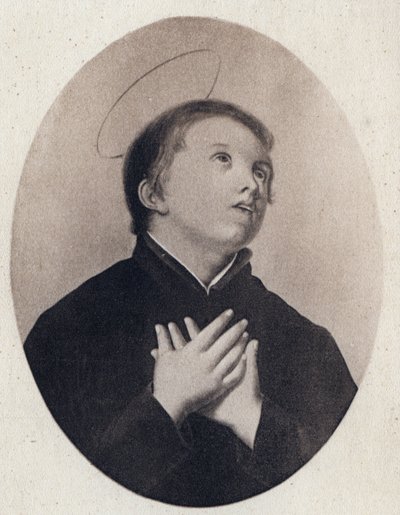 Saint Stanislaus Kostka 1550-1568 Polish Jesuite - 聖スタニスラウス・コストカ（Stanislaus Kostka） イエズス会のポーランド人修道士 - エングレーヴィング 作： Unknown artist