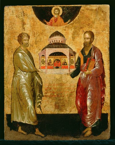 聖ペトロとパウロ、教会を神に捧げる 作： Unknown Artist