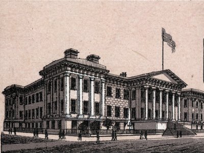 アメリカ・サンフランシスコ：アメリカ合衆国造幣局の風景（「世界図説168景」より） 未発表（19世紀後半 作： Unknown artist