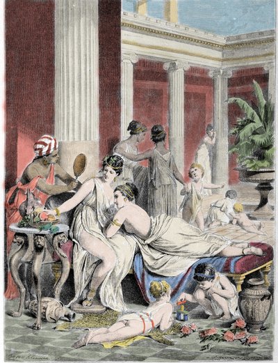サフォー（Sappho）とその仲間たち。 作： Unknown artist