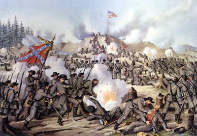 分離独立戦争 1861年 - 1865年（またはアメリカ南北戦争）。1863年11月29日、Fort SandersまたはFort Loudon（テネシー州）の戦い。エングレーヴィング。19世紀の作品。 作： Unknown artist