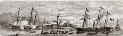第二次イタリア独立戦争、1859年のイタリアキャンペーン。ナポレオン3世(1808-1873)のジェネス港での活躍 1859年12月05日-ジェノバへのフランス人の到着 作： Unknown artist