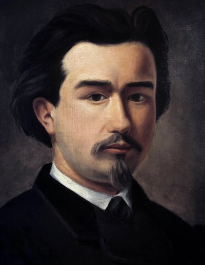 航空の父」と呼ばれるフランスのエンジニア・発明家、クレマン・アデル（1841-1925）の自画像。 作： Unknown artist