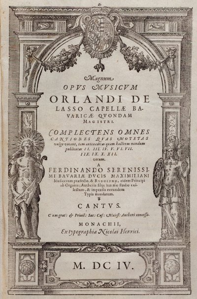 Roland de LassusのPsalmi Poenitentialesの楽譜（1604年）。 作： Unknown artist