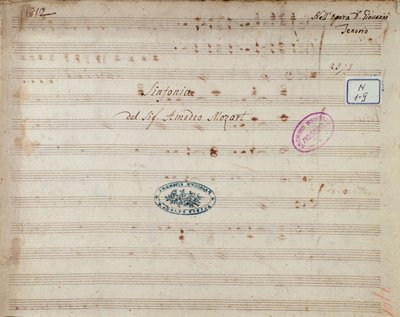 モーツァルトのオペラ「ドン・ジョバンニ」の交響曲の楽譜ページ（1812年 作： Unknown artist