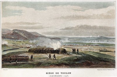 トゥーロンの包囲戦 1793年8月～12月 - "The naval battles of Napoleon "にて 作： Unknown artist