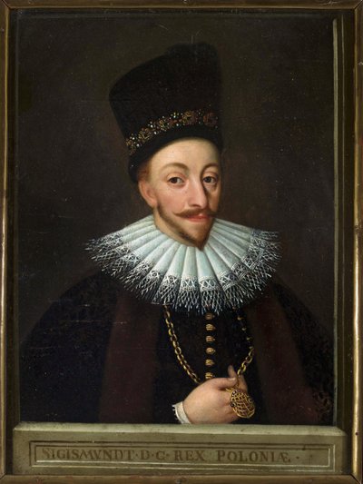 ポルンのシギスムンド3世 - ポーランド王シギスムンド3世ヴァーサ（1566-1632）の肖像、匿名。キャンバスに油彩、17世紀初頭、ワルシャワのMuzeum Narodowe 作： Unknown artist