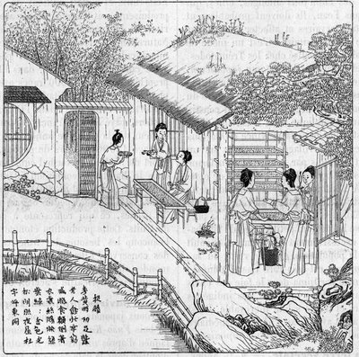 中国のシルクとカイコ。紡ぎたいと思う虫の分離。1888年8月11日の「La Nature: revue des sciences et de leurs applications aux arts et a l
