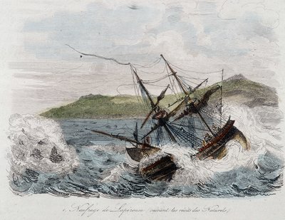 ラペルーズ伯爵ジャン・フランソワ・ガラップの船の沈没（Jean Francois Laperouse 作： Unknown artist