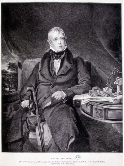 ジョン・ウォルター・スコット（Sir John Walter Scott）1771/1832年、イギリスの作家・詩人。 作： Unknown artist