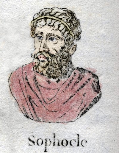 ソフォクレス（紀元前496年～406年）、ギリシャの悲劇詩人。 作： Unknown artist