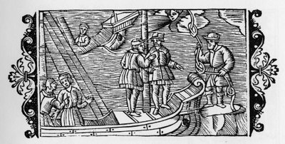 ロープの3つの節に閉じ込められた風を船乗りに売る魔術師-Olaus Magnusの "Historia de Gentibus Septentrionalibus"(Historia de Gentibus Septentrionalibus)の中で、1555年にローマで発表された。 作： Unknown artist