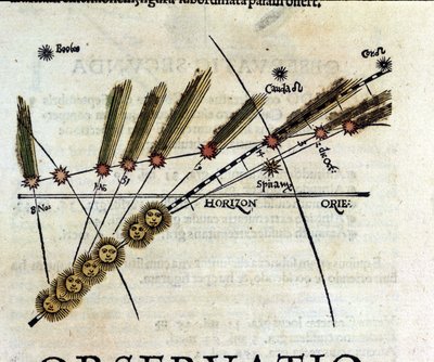 彗星の研究は、16世紀の論文「Astronomicon caesarum」に掲載されている。 作： Unknown artist