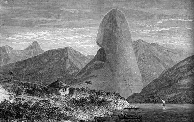 ブラジル、リオデジャネイロ近郊の砂糖パン。"Le Journal de la jeunesse "に掲載された版画 作： Unknown artist