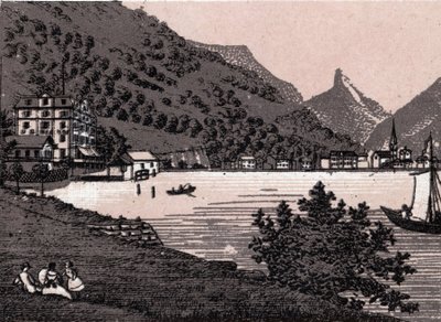 スイス：フルーレンの街並み 「世界図鑑168景」より 未撮影（19世紀後半 作： Unknown artist