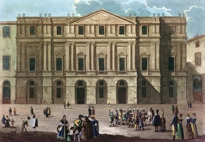 19世紀のイタリア、ミラノのスカラ座 - ミラノ・スカラ座 作： Unknown artist